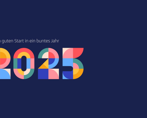 bunte Zahl 2025 für den guten Starts ins Jahr