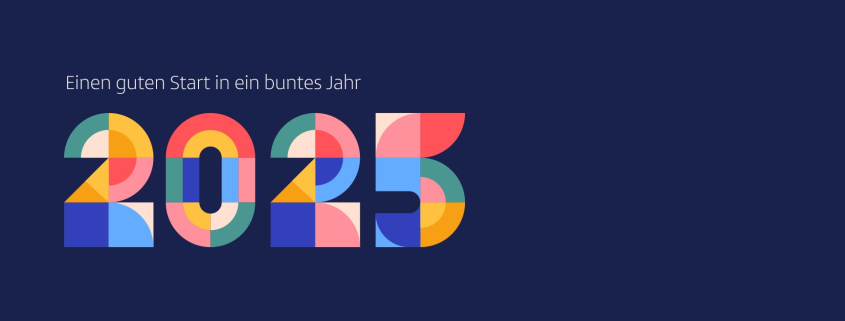 bunte Zahl 2025 für den guten Starts ins Jahr